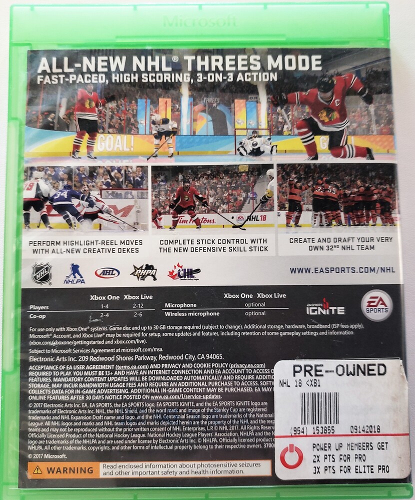 NHL 18, Xbox One
