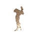 18k Yellow Gold Map of Italy Pendant 1.6 Grams