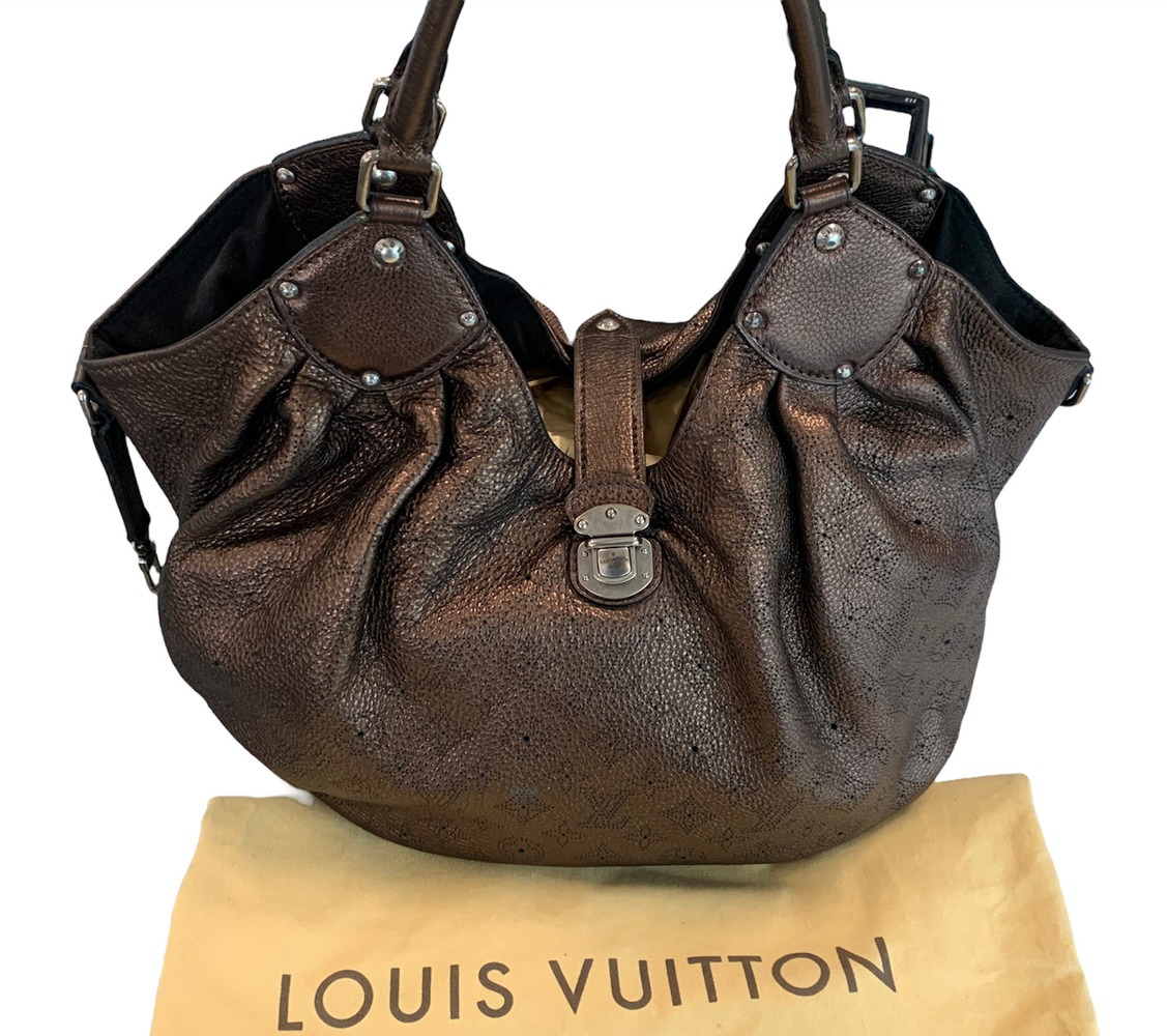 Louis Vuitton Metallic Mordore Bronze Monogram Mahina Leather