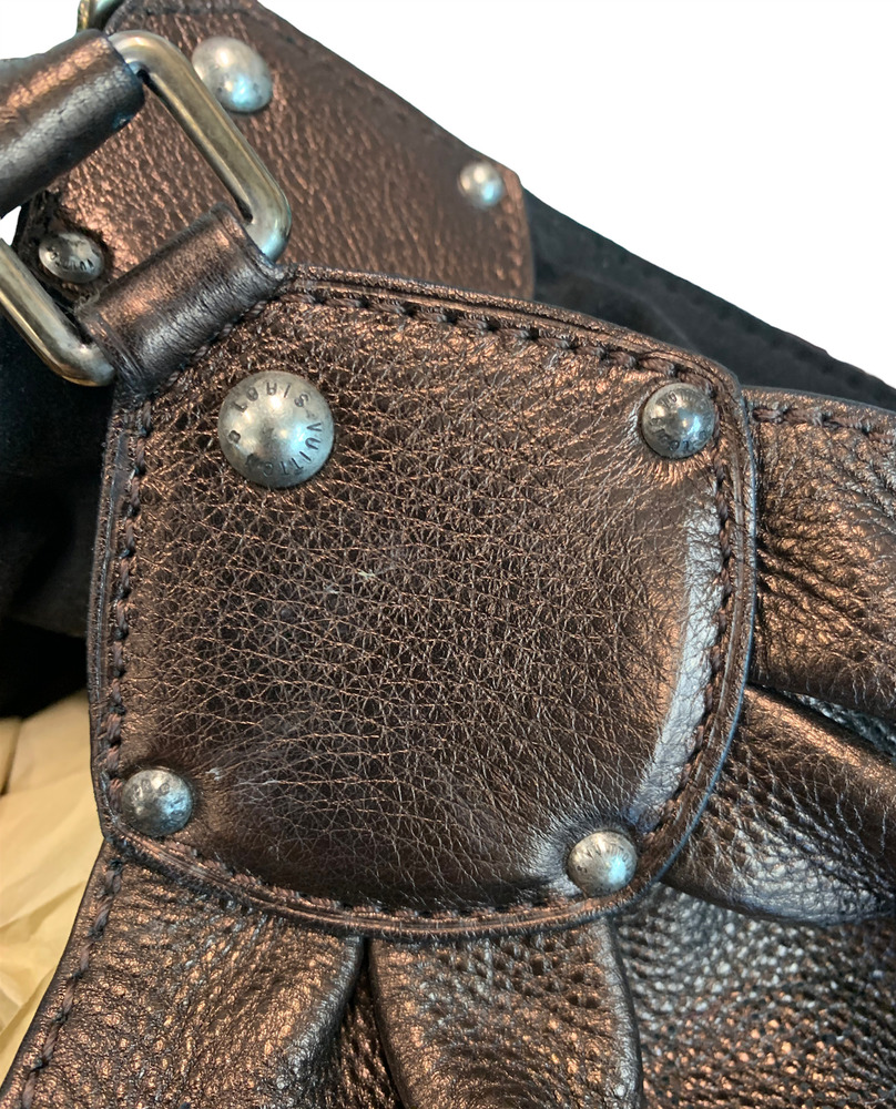 Louis Vuitton Metallic Mordore Monogram Mahina Large Leather Hobo