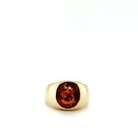 Oval Citrine Ring, 14K Yellow Gold, Size 7