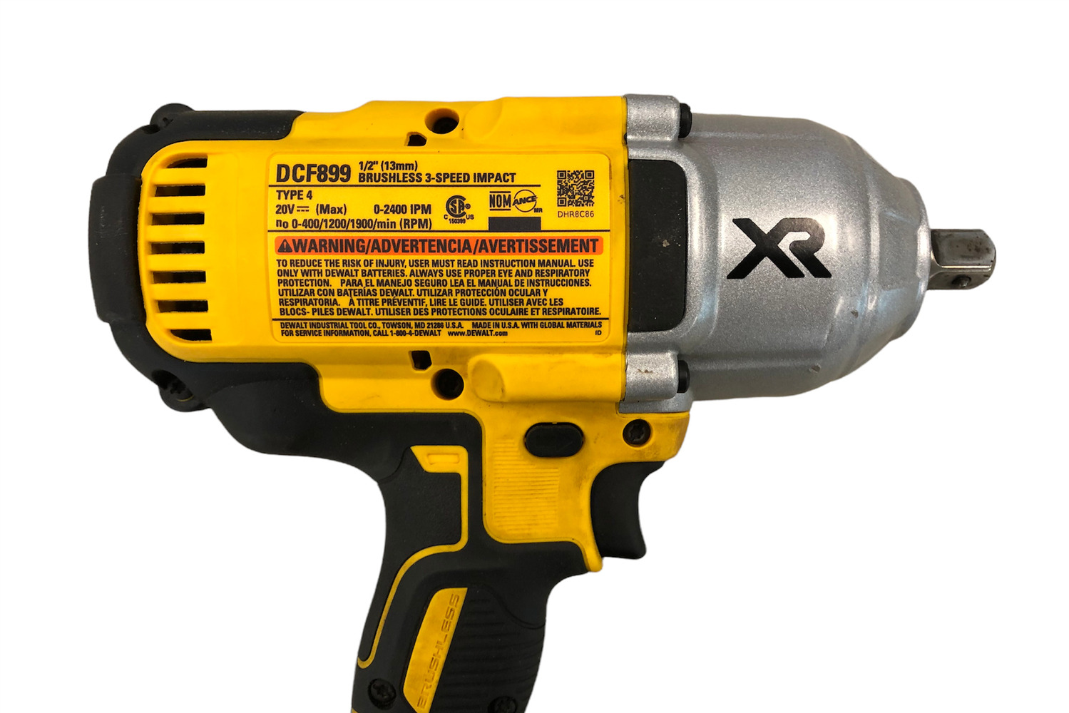 Dewalt DCF899 1/2" Brushless 3Speed Impact with 20V MAX XR LiIon