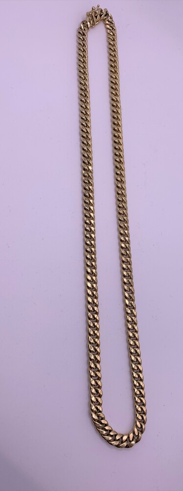 10k Yellow Gold 20 Inch Cuban Link Chain Necklace 6.2mm Wide 19.9g