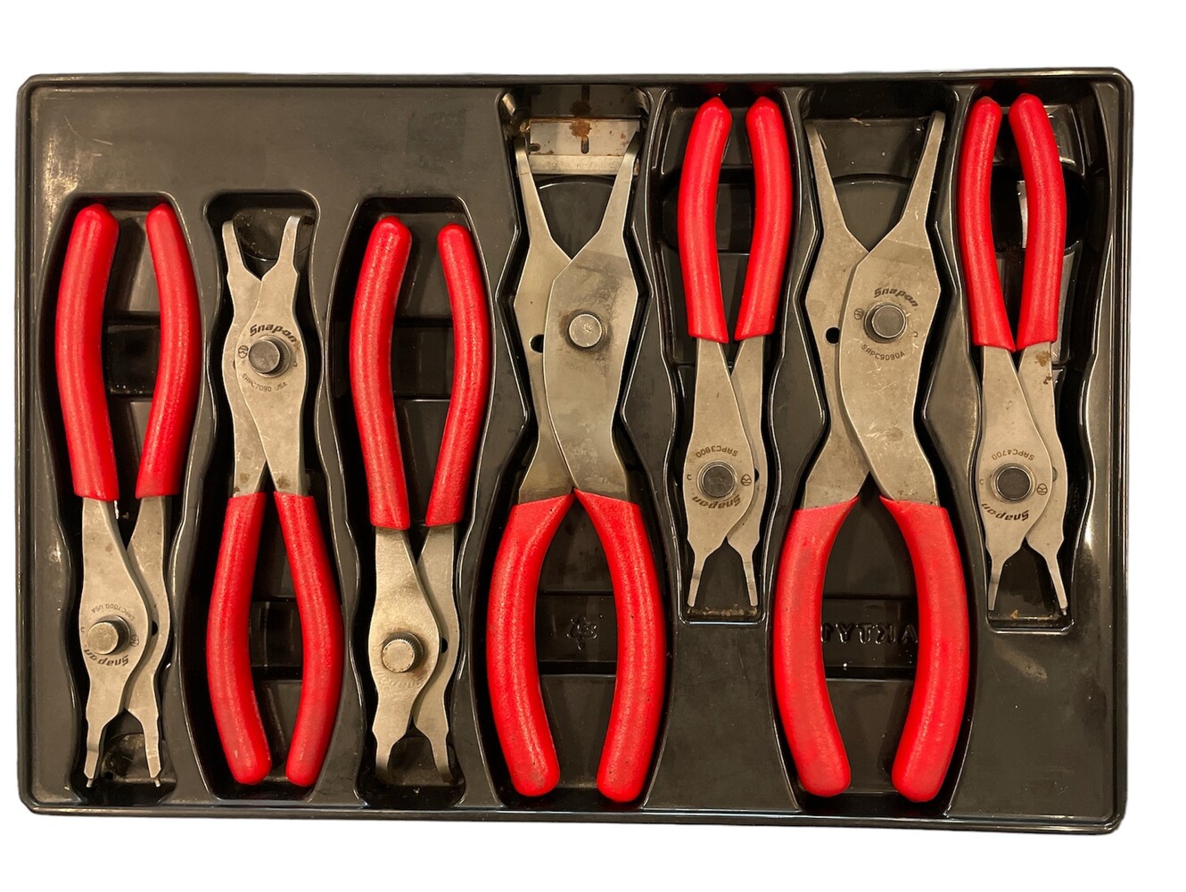 7 pc Snap Ring Pliers Set (Red)