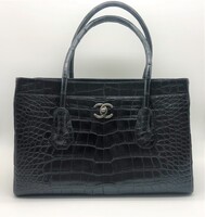 RARE Chanel Exotic Matte Black Alligator Cerf Tote w/ COA!  Guaranteed Authentic