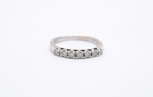 10k White Gold Diamond Band Ring .21 CTTW Size 4.75 