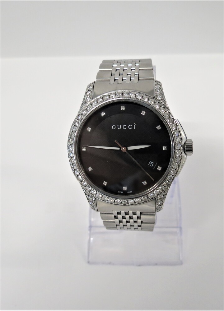 Gucci Men's Watch With Diamond Bezel Model 126.4 Fastcash Pawn