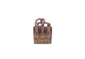  10k Yellow Gold Coca Cola 6PK Charm Pendant 6.8 Grams