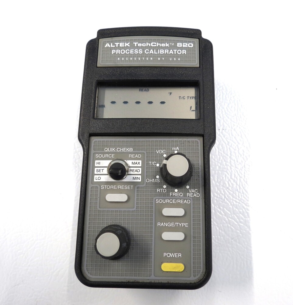 Altek TechChek 820 process calibrator with leads in case 