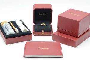 Cartier 18k Love Ring Size 6 52mm with Box, Card & Cleaning Kit 