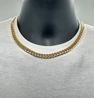 14k Yellow Gold Cuban Chain Necklace 100.8 Grams 18 Inches Long 8.3mm Wide