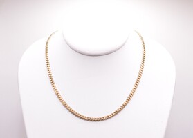 14k Yellow Gold 24" Semi Hollow Cuban Link Chain Necklace 27.8 Grams 3.9 MM