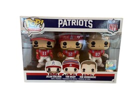  Funko Pop! Patriots Trio Pack Red Jersey Brady Edelman Gronkowski