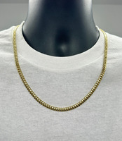 14k Yellow Gold 22 Inch Cuban link Chain Necklace 5.1mm Wide 47.4g 