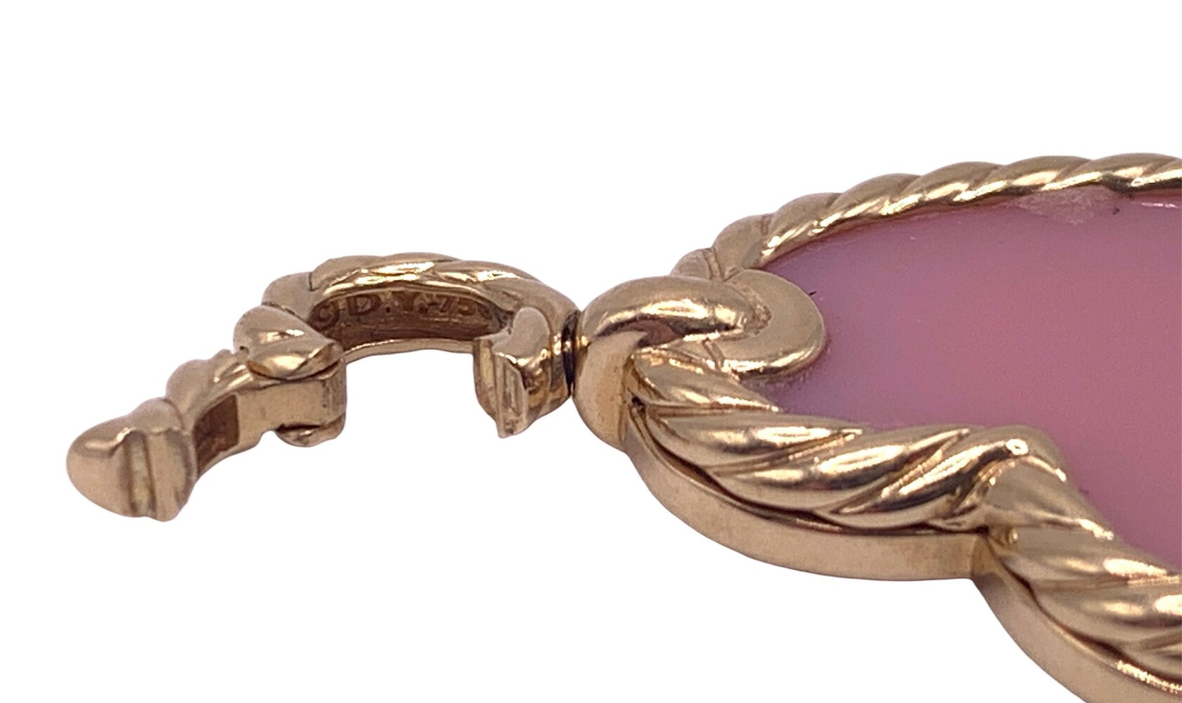  David Yurman Elements Heart Amulet with Pink Opal & Diamonds 18k 750