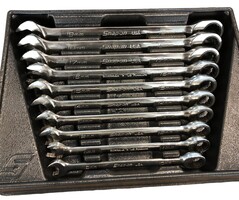 Snap On SOXRM710 Metric Flank Drive Non-Reversible Ratcheting Wrench Set 10-19mm