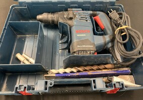  Bosch RH328vc 1-1/8" hammer drill with bits in case