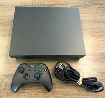 Xbox One X with One Controller and All Cords