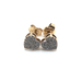 10k Yellow Gold Diamond Cluster Heart Stud Earrings 1.2 Grams