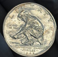 1925-S California Diamond Jubilee Commemorative Silver Half Dollar 