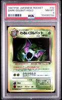 1997 P.M. Japanese Rocket Dark Golbat Holo #42 PSA 8