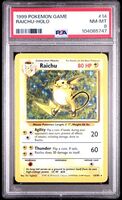 1999 Pokemon Game Raichu Holo #14 PSA 8