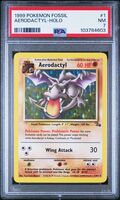 1999 Pokemon Fossil Aerodactyl Holo #1 PSA 7