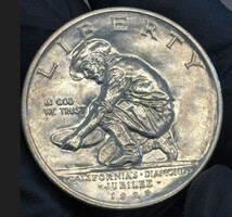  1925-S California Silver Commemorative Half Dollar Uncirculated Mintage: 86,394
