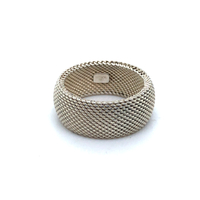 Tiffany & Co Somerset Mesh Weave Solid Dome Ring Size 8