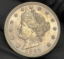 1883 "No Cents" V Liberty Nickel Uncirculated Blazing Luster