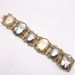 Vintage YSL Yves Saint Laurent Gray & Cream Baroque Style Pearl 7.75" Bracelet