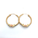 10k Yellow Gold Flower Hoops 1.6 Grams