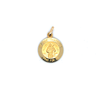 14k Yellow Gold "St Jude Thaddeus Pray For Us" Pendant Charm 1.6 Grams