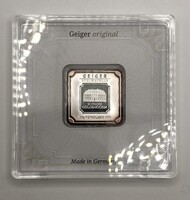 20G Silver Square Geiger Edelmetalle Encapsulated w/Assay