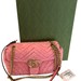 Gucci 443497 Shearling Matelasse GG Marmont Small Shoulder Bag Lotus Pink
