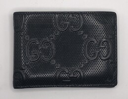 Gucci GG Tennis Embossed Calfskin Leather Bi-Fold Wallet