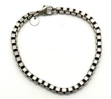  Tiffany & Co. Sterling Silver 7.5" Venetian Box Chain Link Bracelet 16.0 Grams