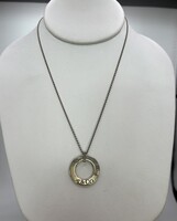  TIFFANY & CO 1837 STERLING Silver Circle Round PENDANT on 16" TIFFANY CHAIN