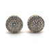 10k Yellow Gold Round Diamond Cluster Studs .50 cttw