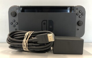 Nintendo Switch with Gray Joy Cons, Dock & Wires