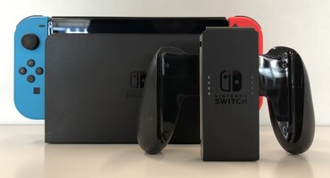 Nintendo Switch - OLED Model with Neon Red & Neon Blue Joy-Con