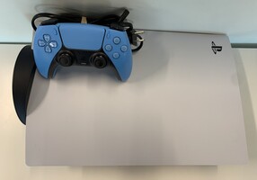 Sony PS5 Original Disc Version with Wires, Stand & Light Blue Controller
