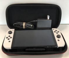 Nintendo Switch - OLED Model with White Joy-Con with Case
