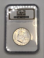 1963 Franklin Half Dollar 50C NGC MS65