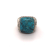 Effy Men's 925 Sterling Silver Sz 10 Turquoise Ring 11.6 Grams
