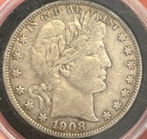 1908-D Half Dollar Very Fine (VF) in Airtite Holder