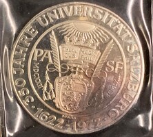  1972 Austria 50 Schilling Proof 20g 90% Pure Silver- Salzburg University 350th