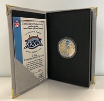 Super Bowl 3 1 Oz .999 Silver Flip Coin #6907/7500 Patriots Eagles with COA