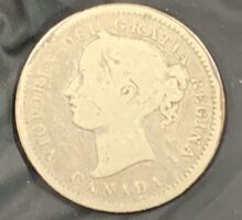 1872-H Canada Silver 10 Cents Dime SCARCE!