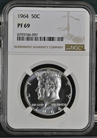 1964 Kennedy Silver Half Dollar NGC PF69